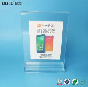 Hot Sell Vertical 5x7 Acrylic Table Sign Holders