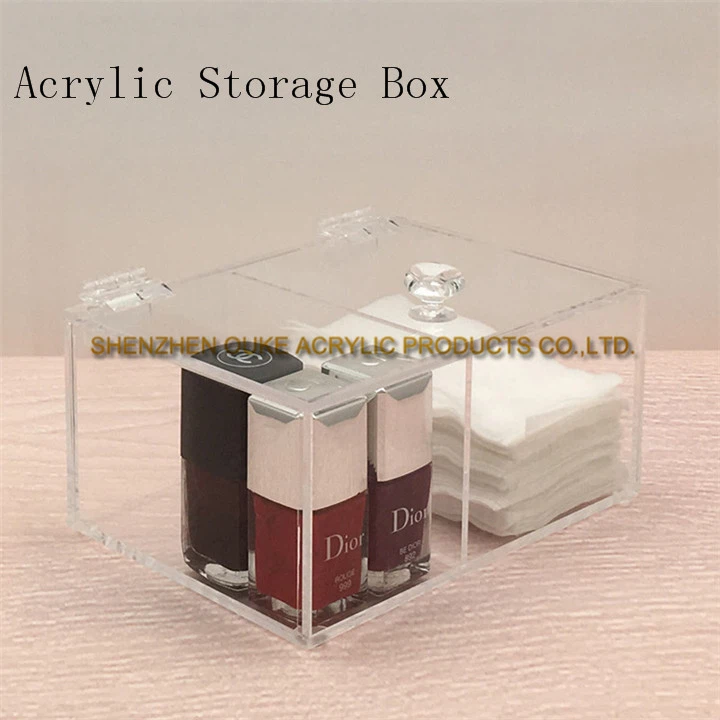 Plastic Cheap Acrylic Storage Box Clear Makeup\Cosmetic Box With Lid For Sale