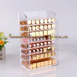Desktop store klart Makeup Organizer leppestift beholdere akryl leppestift holderen