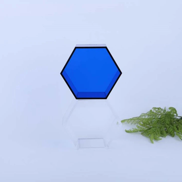 Blue Hexagonal Luxury Acrylic Display Box