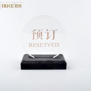 Round Shaped Printed Acrylic Logo Block