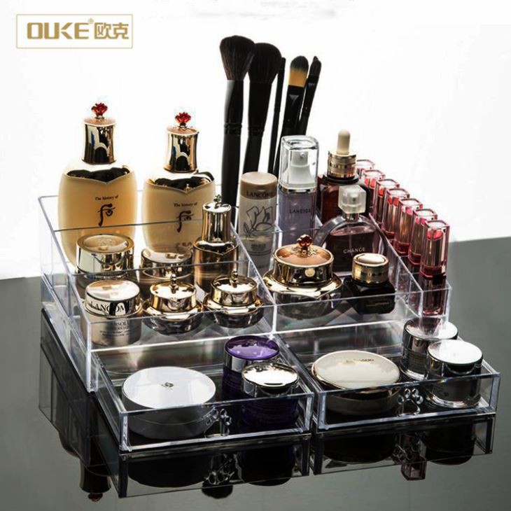 Wholesale Clear Acrylic Drawers Makeup Organizer