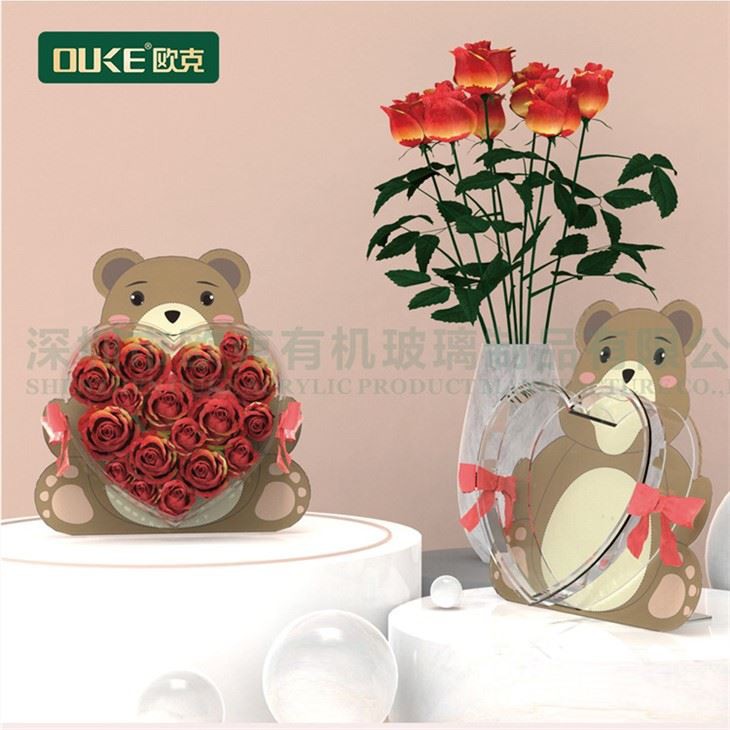 Acrylic Makeup Box & Acrylic Flower Holder