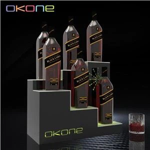 Led akryl vin display stativ